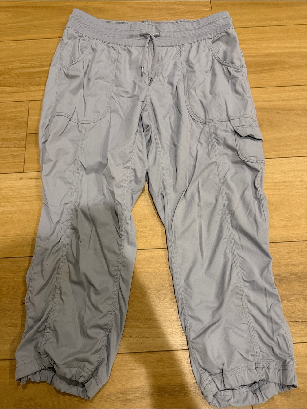The North Face Light Gray capri Cargo Track Pants